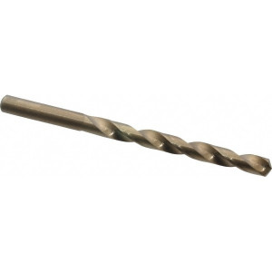 Chicago-Latrobe Letter K 135° Cobalt Jobber Drill Oxide/Gold Finish, Right Hand Cut, Spiral Flute, Straight Shank, 4-1/4" OAL, Split Point 46781 - 81193112