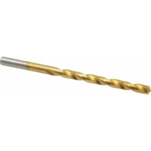 Chicago-Latrobe #1 135° Cobalt Jobber Drill TiN Finish, Right Hand Cut, Spiral Flute, Straight Shank, 3-7/8" OAL, Split Point 54011 - 81132276