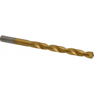 Chicago-Latrobe Letter O 135° Cobalt Jobber Drill TiN Finish, Right Hand Cut, Spiral Flute, Straight Shank, 4-1/2" OAL, Split Point 54114 - 60064052