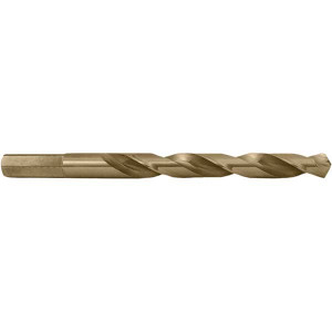 Cle-Line 1/2" 118° Cobalt Jobber Drill Steam Oxide Finish, Right Hand Cut, Spiral Flute, Straight Shank, 6" OAL C10628 - 14286157