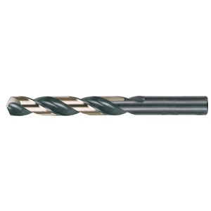 Cle-Line 3/8" 135° High Speed Steel Jobber Drill Oxide/Gold Finish, Right Hand Cut, Spiral Flute, Straight Shank, 5" OAL, Split Point C18020 - 57597981