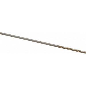 Cleveland Twist Drill #63 135° Cobalt Jobber Drill Oxide/Gold Finish, Right Hand Cut, Spiral Flute, Straight Shank, 1-1/2" OAL, Split Point C70196 - 74331612