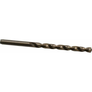 Cleveland Twist Drill #1 135° Cobalt Jobber Drill Oxide/Gold Finish, Right Hand Cut, Spiral Flute, Straight Shank, 3-7/8" OAL, Split Point C70134 - 74330994