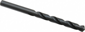 Cleveland Twist Drill 8.1mm 118° High Speed Steel Jobber Drill Oxide Finish, Right Hand Cut, Spiral Flute, Straight Shank, 4.606" OAL, Standard Point C71286 - 63690994