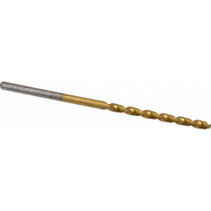 Cleveland Twist Drill 3/32" 135° Cobalt Jobber Drill TiN Finish, Right Hand Cut, Parabolic Flute, Straight Shank, 2-1/4" OAL, Split Point C16669 - 02145795