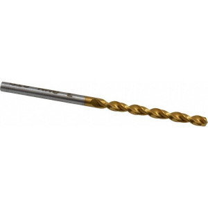 Cleveland Twist Drill 3mm 135° Cobalt Jobber Drill TiN Finish, Right Hand Cut, Parabolic Flute, Straight Shank, 2.402" OAL, Split Point C16699 - 02147411