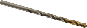 Dormer Pramet #14 118° High Speed Steel Jobber Drill TiN Finish, Right Hand Cut, Spiral Flute, Straight Shank, 3-3/8" OAL, Split Point 0571354 - 02428043