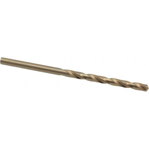 Hertel #27 135° Cobalt Jobber Drill Oxide/Gold Finish, Right Hand Cut, Spiral Flute, Straight Shank, 3" OAL, Split Point 04138749 - 04138749