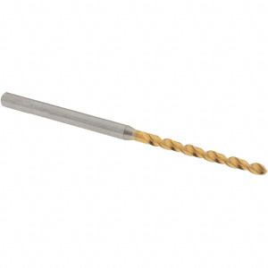 OSG 2.16mm 130° Vanadium High Speed Steel Jobber Drill TiN Finish, Right Hand Cut, Spiral Flute, Straight Shank, 59mm OAL, Standard Point 8597216 - 00334409
