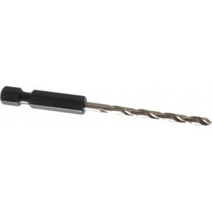Cle-Line 1/8" High Speed Steel, 118° Point, Hex Shank Maintenance Drill Bit 3.66" OAL, Right Hand Cut C20514 - 59538165