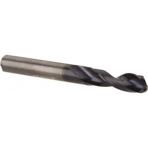 Accupro #32 140° Spiral Flute Solid Carbide Screw Machine Drill Bit AlTiN Finish, Right Hand Cut, 11.05mm Flute Length, 59.99mm OAL, Standard Point, Straight Shank, Through Coolant 61534269 - 61534269