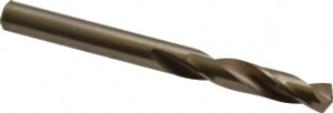 Chicago-Latrobe 7/32" 135° Spiral Flute Cobalt Screw Machine Drill Bit Oxide/Gold Finish, Right Hand Cut, 1-1/4" Flute Length, 2-3/8" OAL, Split Point, Straight Shank 50811 - 81371148