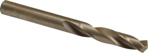 Chicago-Latrobe 0.272" 135° Spiral Flute Cobalt Screw Machine Drill Bit Oxide/Gold Finish, Right Hand Cut, 1-1/2" Flute Length, 2-11/16" OAL, Split Point, Straight Shank 50838 - 81373094