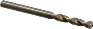 Cleveland Twist Drill #18 135° Parabolic Flute Cobalt Screw Machine Drill Bit Oxide/Gold Finish, Right Hand Cut, 1-1/16" Flute Length, 2-1/8" OAL, Split Point, Straight Shank C14258 - 75786871