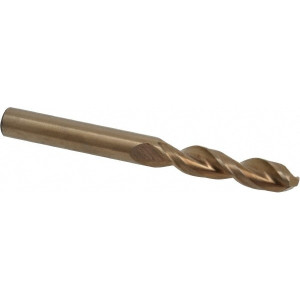 Cleveland Twist Drill 0.272" 135° Parabolic Flute Cobalt Screw Machine Drill Bit Oxide/Gold Finish, Right Hand Cut, 1-1/2" Flute Length, 2-11/16" OAL, Split Point, Straight Shank C14289 - 75905281