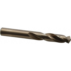 Cleveland Twist Drill 0.377" 135° Spiral Flute Cobalt Screw Machine Drill Bit Oxide/Gold Finish, Right Hand Cut, 1-7/8" Flute Length, 3-1/4" OAL, Split Point, Straight Shank C14703 - 63795223