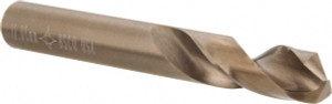 Cleveland Twist Drill 0.4724" 135° Spiral Flute Cobalt Screw Machine Drill Bit Oxide/Gold Finish, Right Hand Cut, 2.008" Flute Length, 4.016" OAL, Split Point, Straight Shank C14818 - 86191095