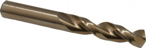 Cleveland Twist Drill 0.397" 135° Parabolic Flute Cobalt Screw Machine Drill Bit Oxide/Gold Finish, Right Hand Cut, 1-15/16" Flute Length, 3-5/16" OAL, Split Point, Straight Shank C14304 - 75905430