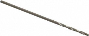 Hertel #60 118° High Speed Steel Screw Machine Drill Bit Bright Finish, Right Hand Cut, 1/2" Flute Length, 1-3/8" OAL 89321095 - 89321095