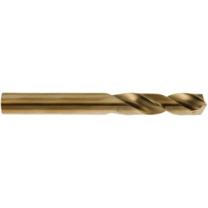 Hertel 17/64" 135° Spiral Flute Cobalt Screw Machine Drill Bit Oxide/Gold Finish, 1-7/16" Flute Length, 2-5/8" OAL, Split Point 42193 - 43482041