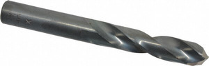Hertel 0.397" 135° Spiral Flute High Speed Steel Screw Machine Drill Bit Oxide Finish, Right Hand Cut, 1-15/16" Flute Length, 3-5/16" OAL, Split Point, Straight Shank 83238931 - 83238931