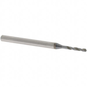 OSG #53 130° Spiral Flute Powdered Metal Screw Machine Drill Bit TiN Finish, Right Hand Cut, 10mm Flute Length, 42mm OAL, Standard Point, Straight Shank 8608151 - 81134751