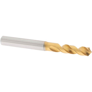 OSG 0.2815" 120° Spiral Flute Vanadium High Speed Steel Screw Machine Drill Bit TiN Finish, Right Hand Cut, 34mm Flute Length, 78mm OAL, Faceted Point, Straight Shank 8595715 - 71256838