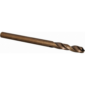 Precision Twist Drill 0.1181" 135° Spiral Flute Cobalt Screw Machine Drill Bit Oxide/Gold Finish, Right Hand Cut, 16mm Flute Length, 46mm OAL, Split Point, Straight Shank 032300 - 78539285