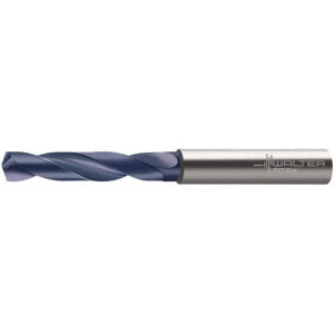 Walter Titex 5.2mm 140° Spiral Flute Solid Carbide Screw Machine Drill Bit Tinal Finish, Right Hand Cut, 0.615" Flute Length, 3" OAL, Special Type Point, Straight Shank 6618087 - 36527539