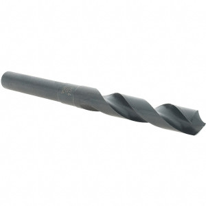 Cle-Line 9/16" 118° 1/2" Shank Oxide Finish High Speed Steel Silver & Deming Reduced Shank Drill Bit Straight Shank, 6" OAL, 79.38mm Flute Length, Spiral Flute, Series 1813 C20736 - 05731906