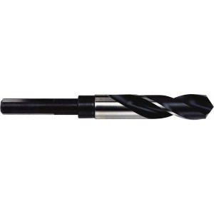 IRWIN 1-1/2" 118° 1/2" Shank Oxide Finish High Speed Steel Silver & Deming Reduced Shank Drill Bit Flats on Shank, 6" OAL, Spiral Flute, Series 901 90196 - 57821670