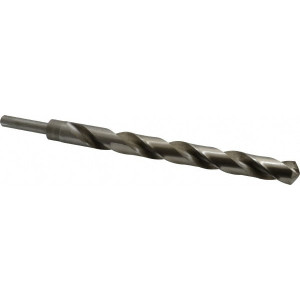 Michigan Drill 29/32" 118° 1/2" Shank Oxide Finish High Speed Steel Silver & Deming Reduced Shank Drill Bit Straight Shank, 12" OAL, 9" Flute Length, Spiral Flute, Series 212X 212X 29/32 - 09212267