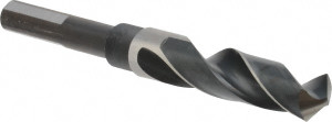 Precision Twist Drill 47/64" 118° 1/2" Shank Bright Finish High Speed Steel Silver & Deming Reduced Shank Drill Bit Flats on Shank, 6" OAL, 3" Flute Length, Spiral Flute, Series R57 091547 - 78580487