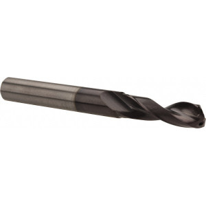Accupro #32 140° Spiral Flute Solid Carbide Taper Length Drill Bit AlTiN Finish, 1.015" Flute Length, 2.992" OAL, Straight Shank, Through Coolant, Series ACCUPRO SCDR-32-7X - 62760517