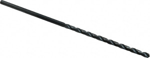 Chicago-Latrobe #27 118° Spiral Flute High Speed Steel Taper Length Drill Bit Oxide Finish, 3" Flute Length, 5-3/8" OAL, Standard Point, Straight Shank, Series 120 50317 - 81408270