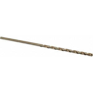 Chicago-Latrobe 3/16" 135° Spiral Flute Cobalt Taper Length Drill Bit Oxide/Gold Finish, 3-3/8" Flute Length, 5-3/4" OAL, Split Point, Straight Shank, Series 520 44812 - 81410128