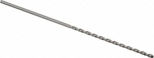 Cleveland Twist Drill #47 118° Spiral Flute High Speed Steel Taper Length Drill Bit Bright Finish, 2-1/4" Flute Length, 4-1/4" OAL, Standard Point, Straight Shank, Series 2550 C09097 - 63728471