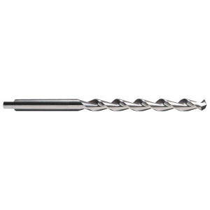 Cleveland Twist Drill #33 118° Parabolic Flute High Speed Steel Taper Length Drill Bit Bright Finish, 2-3/4" Flute Length, 5-1/8" OAL, Notched Point, Tanged Shank, Series 2565 C16252 - 68298439