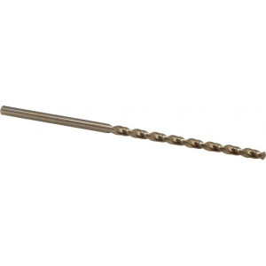 Cleveland Twist Drill 7/32" 135° Parabolic Flute Cobalt Taper Length Drill Bit Oxide/Gold Finish, 3-5/8" Flute Length, 6" OAL, Split Point, Straight Shank, Series 2575 C16786 - 02147767