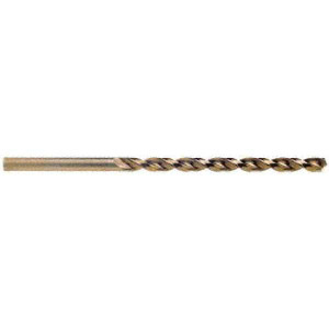 Cleveland Twist Drill 29/64" 135° Parabolic Flute Cobalt Taper Length Drill Bit Oxide/Gold Finish, 4-3/4" Flute Length, 7-1/2" OAL, Split Point, Straight Shank, Series 2575 C16801 - 02147916