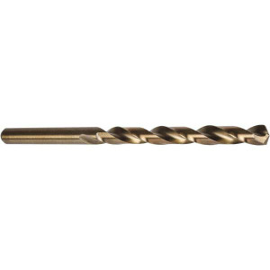 Precision Twist Drill #3 135° Spiral Flute Cobalt Taper Length Drill Bit Oxide/Gold Finish, 3-5/8" Flute Length, 6" OAL, Split Point, Straight Shank, Series M52CO 052303 - 78559093