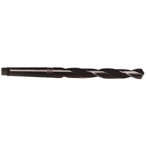 Chicago-Latrobe 19/64", 1MT 118° Point High Speed Steel Taper Shank Drill Bit Oxide Finish, 3-1/8" Flute Length, 6-3/8" OAL, Spiral Flute, Series 110 53119 - 81510190