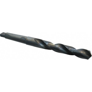 Cleveland Twist Drill 1-11/32", 4MT 135° Point High Speed Steel Taper Shank Drill Bit Oxide Finish, 8-3/4" Flute Length, 14-3/8" OAL, Spiral Flute, Series 2410 C12290 - 63713861