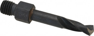 Hertel 0.1935" Drill Bit, Screw Machine, High Speed Steel, Threaded Shank Drill Bit 1-1/4" Overall Length, 135° Point Angle 07150279 - 07150279