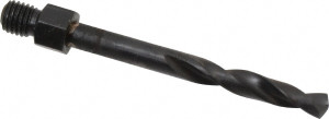 Hertel 0.1935" Drill Bit, Extra Length, High Speed Steel, Threaded Shank Drill Bit 2-1/8" Overall Length, 135° Point Angle 05951835 - 05951835