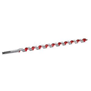 Milwaukee Tool 13/16", 7/16" Diam Hex Shank, 18" Overall Length with 15" Twist, Ship Auger Bit Standard Point, High Speed Steel, Bright Finish, Single Cutting Edge 48-13-5810 - 03767571