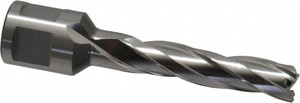 Hougen 7/16" Diam x 2" Deep High Speed Steel Annular Cutter Bright Finish, 3/4" Shank Diam, Weldon Flat Shank, 2 Flats on Shank 12214 - 98340391