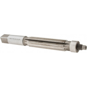 Made in USA 7/8" Reamer Diam, 0.8700" Diam Straight Shank, 3-5/16" Flute Length, Hand Expansion Reamer Straight Flute, 8" OAL, Right Hand Cut, 8 Flutes, High Speed Steel 576u .8750 - 72510563