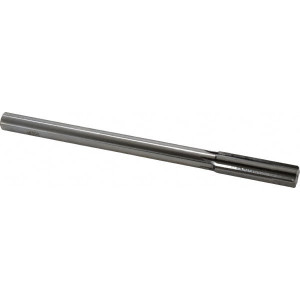 Made in USA 0.635" Diam 6-Flute Straight Shank Straight Flute Carbide-Tipped Chucking Reamer Bright Finish, 9" OAL, 2-1/4" Flute Length, RH Cut, RH Spiral 24006350 - 64152945