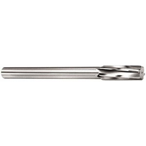 Made in USA 13/16" Diam 6-Flute Straight Shank Spiral Flute Carbide-Tipped Chucking Reamer Bright Finish, 9-1/2" OAL, 2-1/2" Flute Length, RH Cut, RH Spiral 241026 - 07180185